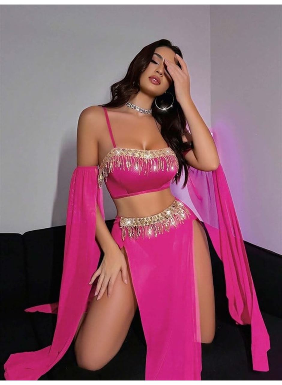 Özel Tasarım Pembe Dansöz Kostümü