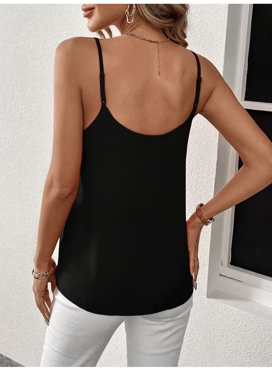 Kadın Ip Askılı V Yakalı Sandy Bluz