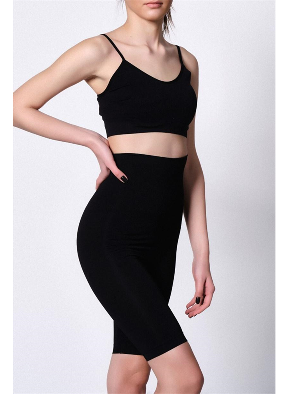 Siyah MI Emay 2015 Yüksek Bel Double Uzun Paçalı Korse