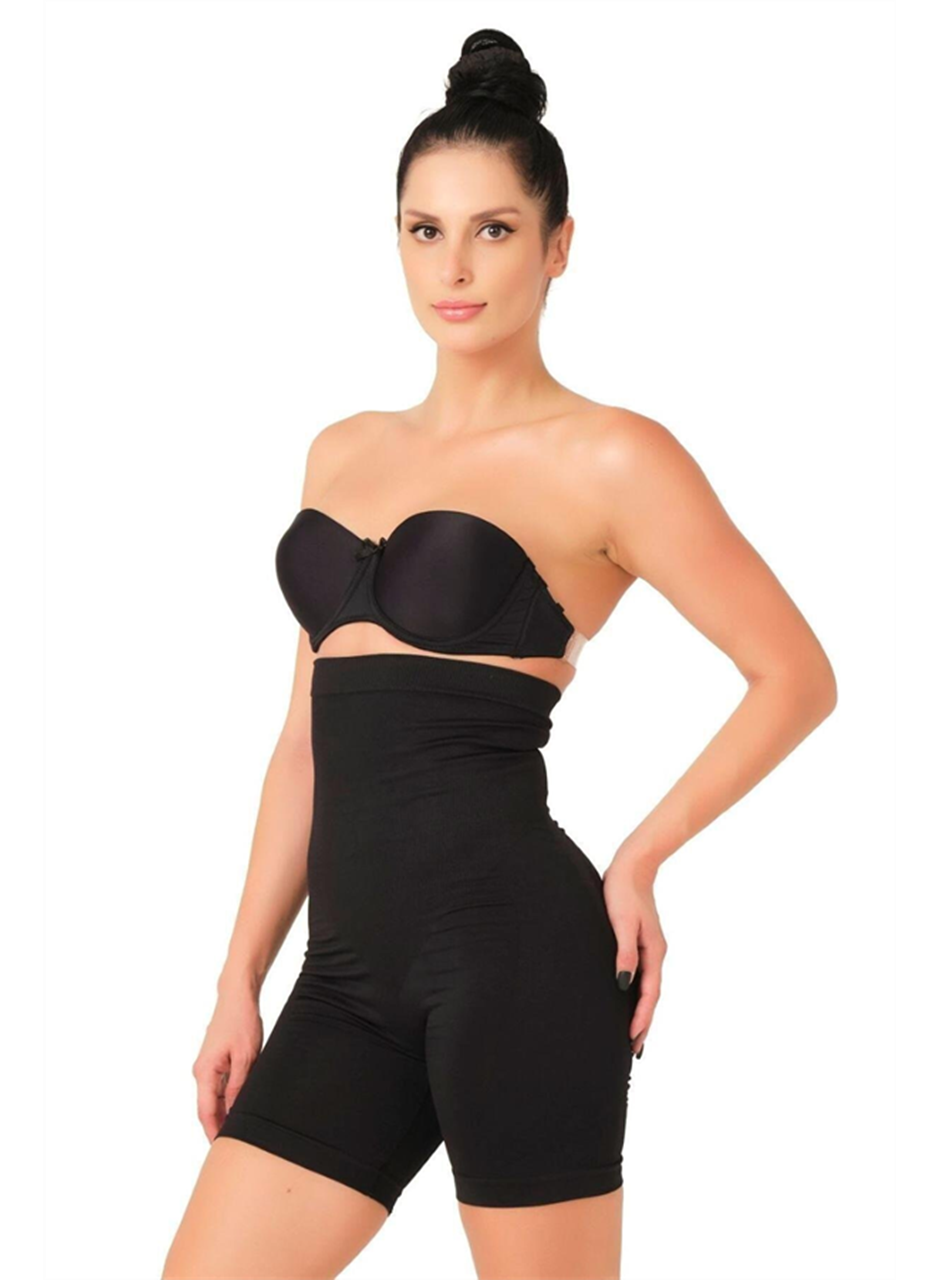 Siyah MI Emay 2007 Yüksek Bel Paçalı Korse