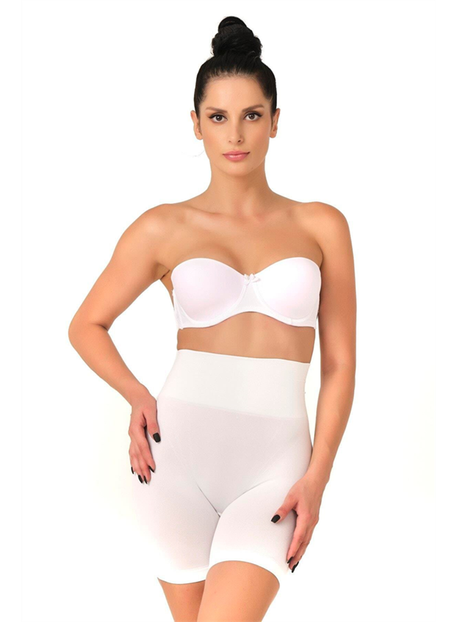 Beyaz MI Emay 2017 Düşük Bel Double Pantalon Korse