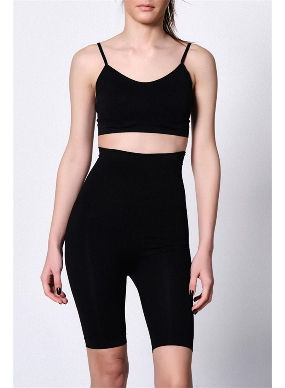 Siyah MI Emay 2015 Yüksek Bel Double Uzun Paçalı Korse