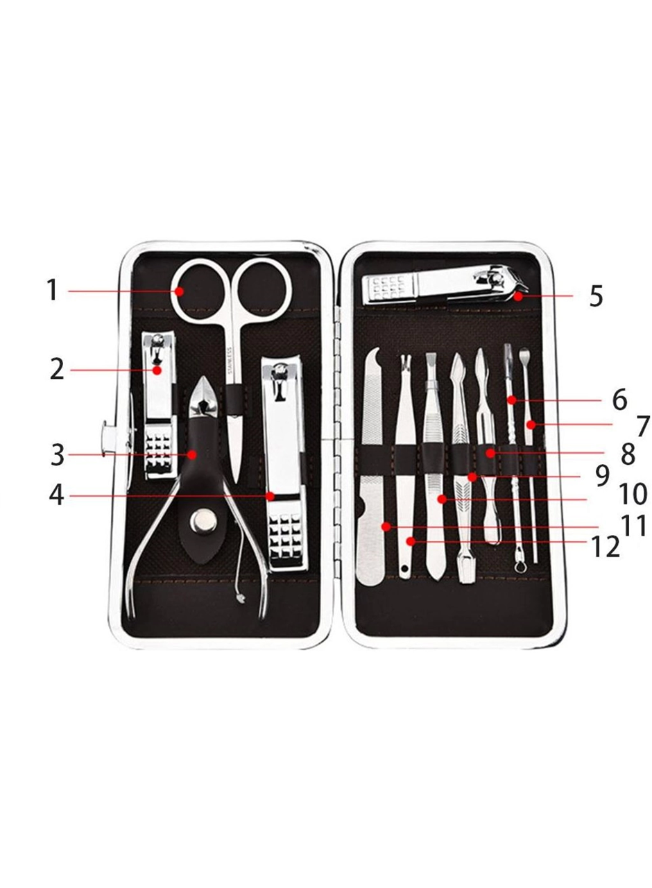 Özel Çantasında Profesyonel Manikür Pedikür Seti (12 Parça) (