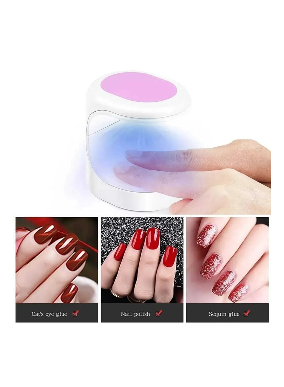 Mini Uv Led Işık Oje Tırnak Kurutucu Tasarımlı Express Protez Tırnak Kiti Kurutma Cilası (