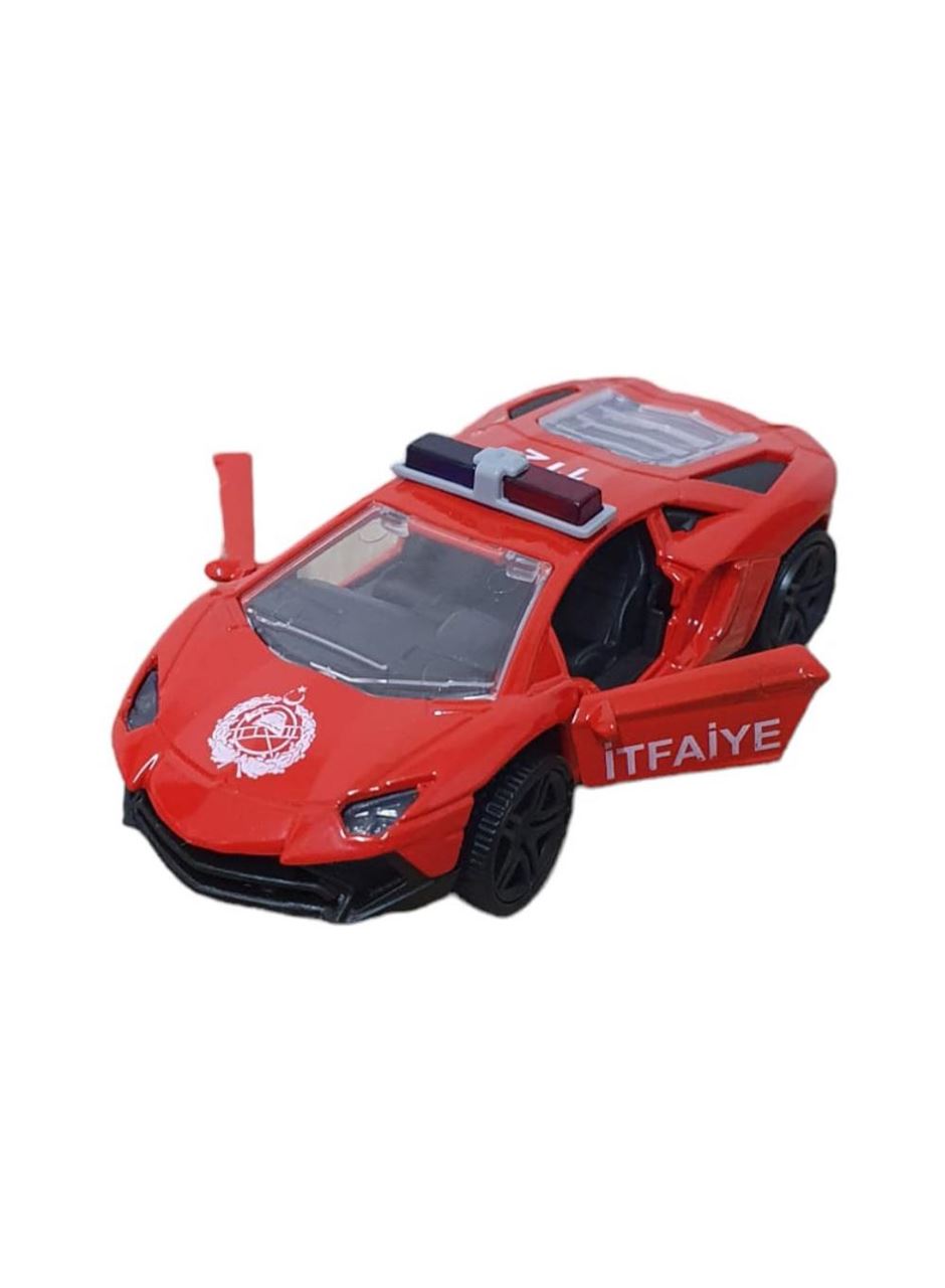 Çek Bırak Metal Araba Lamborgini - ILK003 - İtfaiye