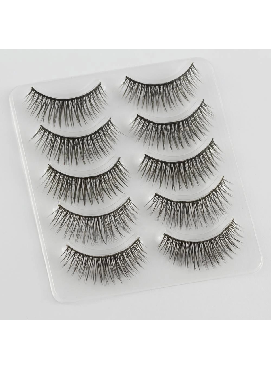 4 Parça Kirpik Seti Takma Kirpik Takımı 5li Kirpik Set Kirpik Kıvırıcı Kirpik Yapıştırıcı Rimel Maskara Fırçası (