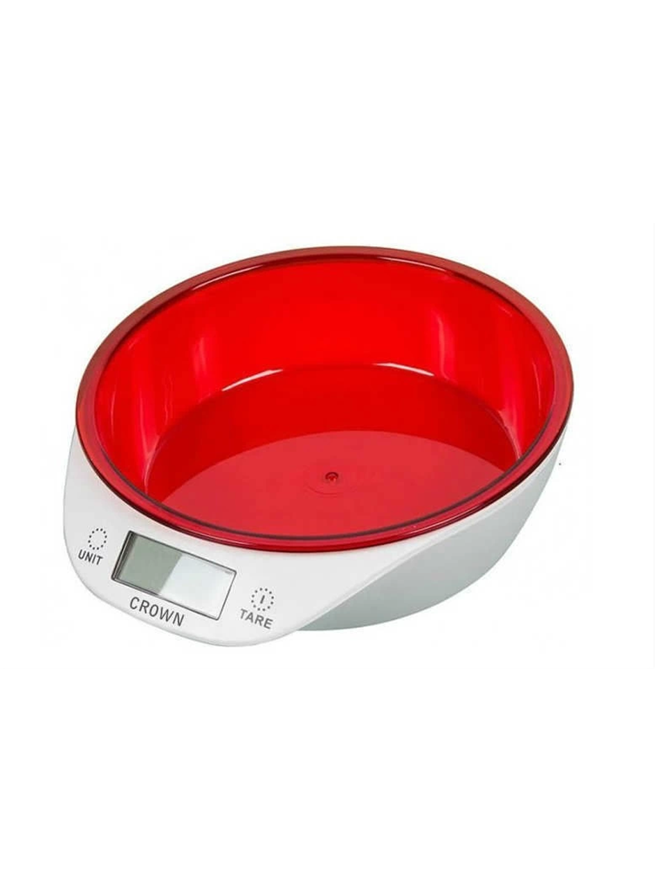 Crown Dijital Lüks Kefeli Mutfak Terazisi 5 Kg Çıkarılabilir Ölçü Kabı Terazi Tartı Gram (