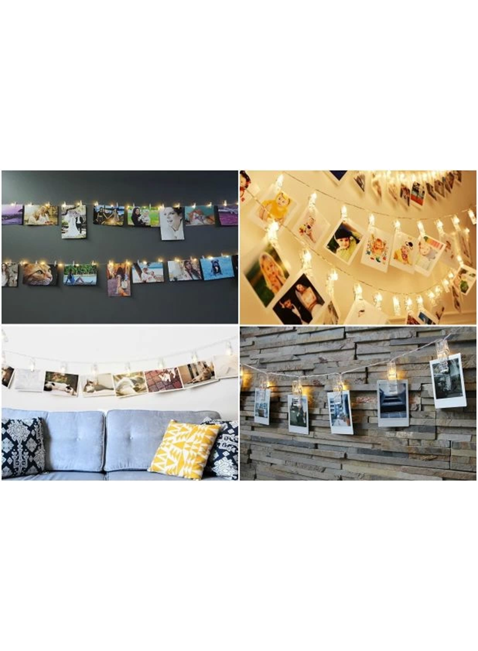 10 Lu Led Işıklı Fotoğraf Mandalları Rgp (