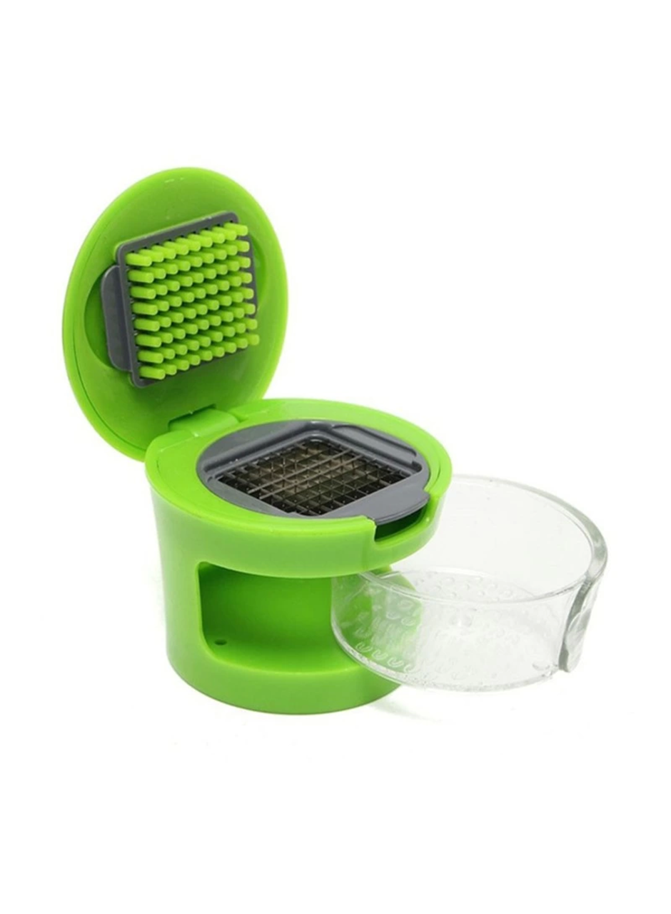 2 Farklı Bıçaklı Hazneli Kapaklı Pratik Sarımsak Soğan Rendesi (