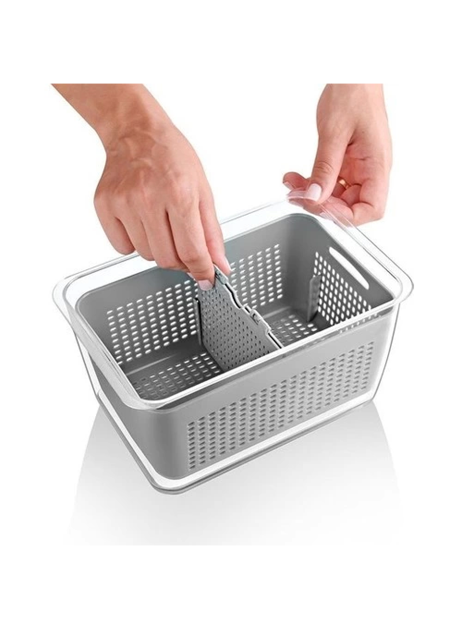 Lossa Süzgeçli ve Bölmeli Organizer Meyve Sebze Saklama Kabı 5 Lt (