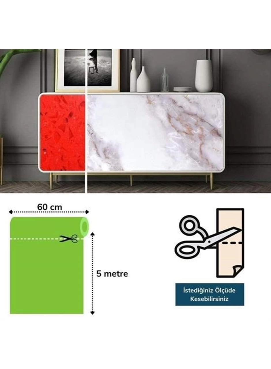 Mermer Desenli Masa Tezgah Mutfak Su Geçirmez Yapışkanlı Folyo Sticker Sarı 5x0,6m (