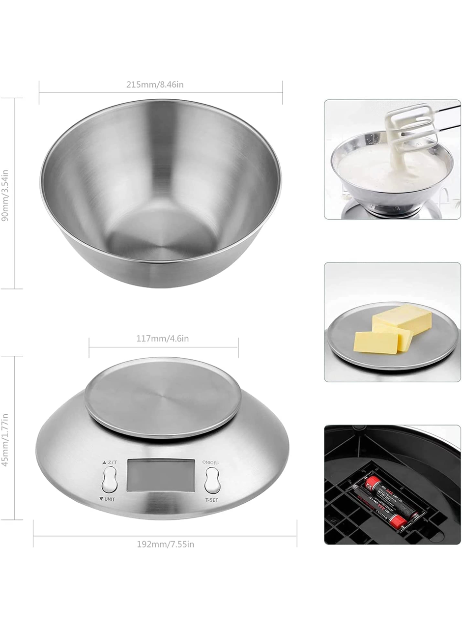 Lcd Ekran Elektronik Dijital Mutfak Terazisi İnox Hassas Mutfak Tartısı (