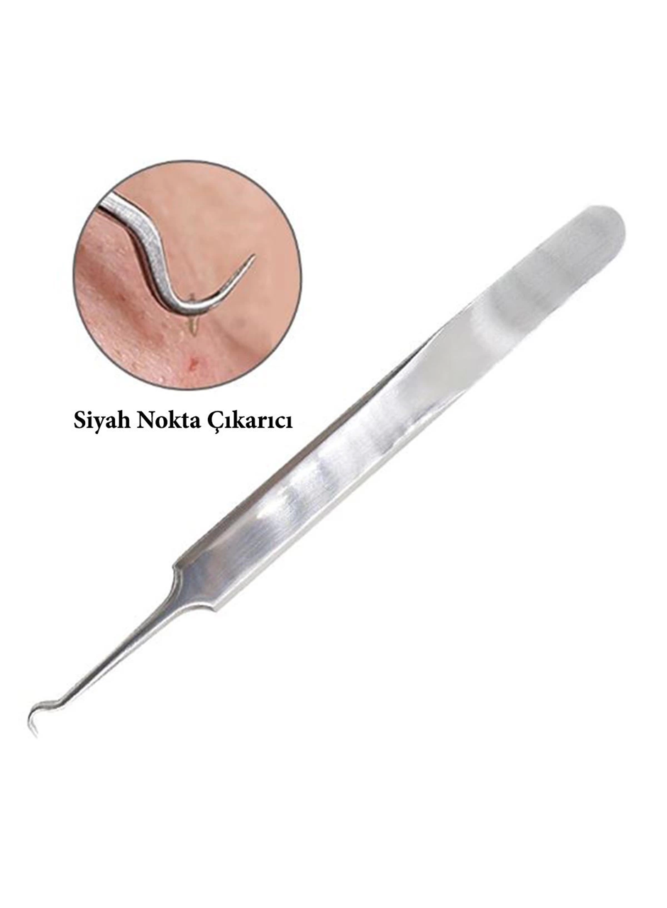 Paslanmaz Çelik Siyah Nokta Sivilce ve Akne Temizleyici Set 3'lü Kit (