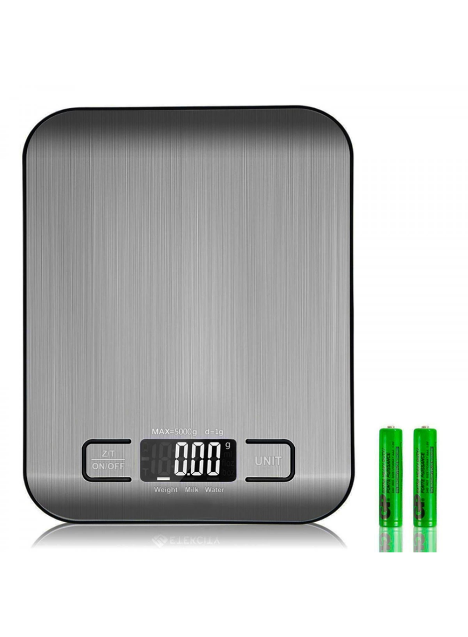 Dijital Mutfak Terazisi Paslanmaz Çelik Elektronik Lcd Ağırlık 5 Kg Ölçeklii Pişirme Ölçü Aleti (