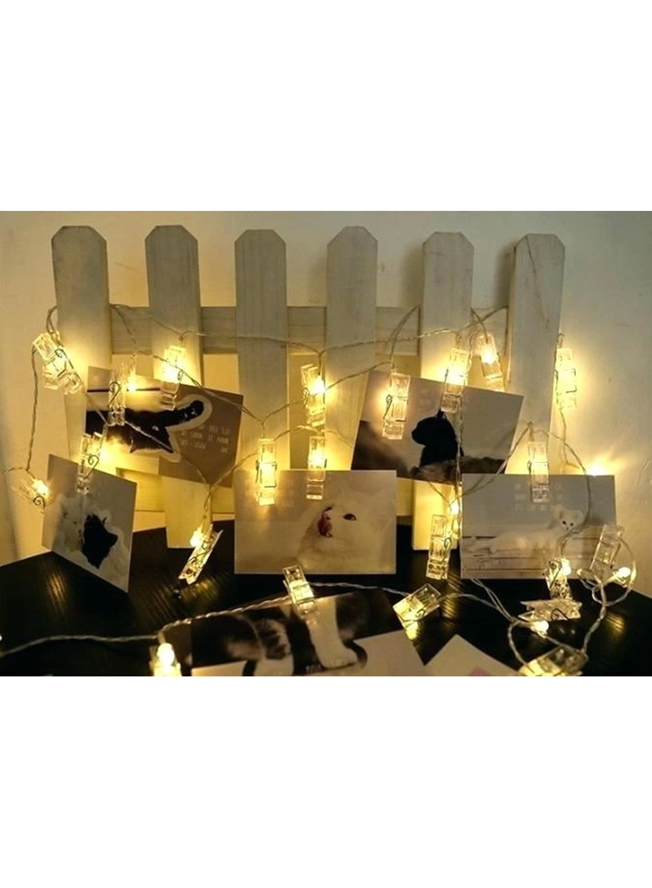 10'lu Led Işıklı Fotoğraf Mandalları (