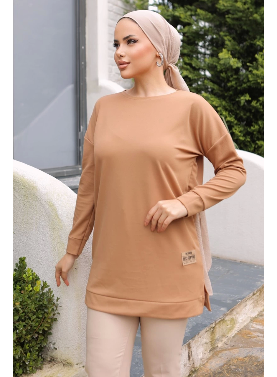 Yeni Stil Bej Arma Detay Tunik 10020 (