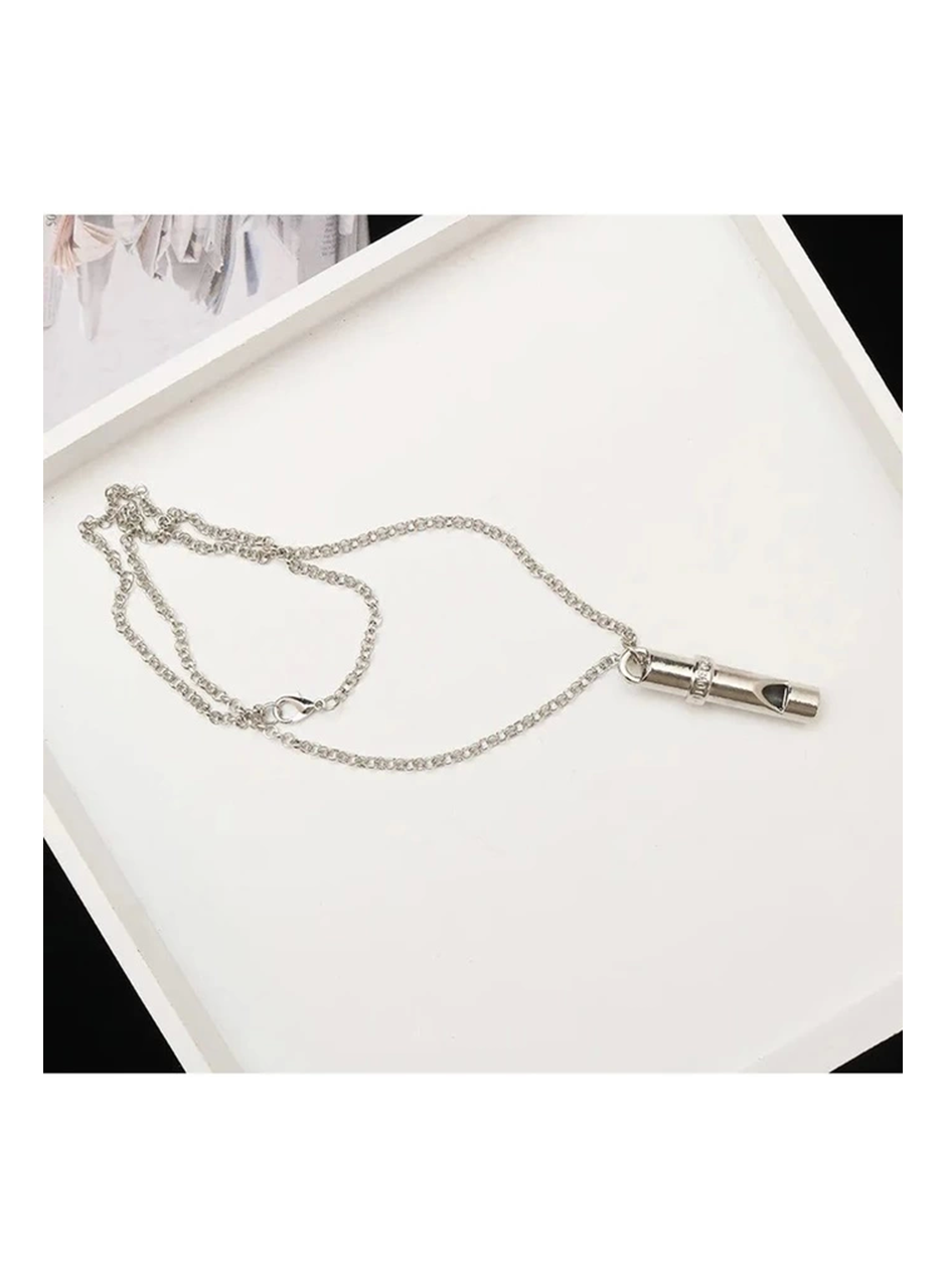 -Deprem Düdüğü Çelik Kolye (