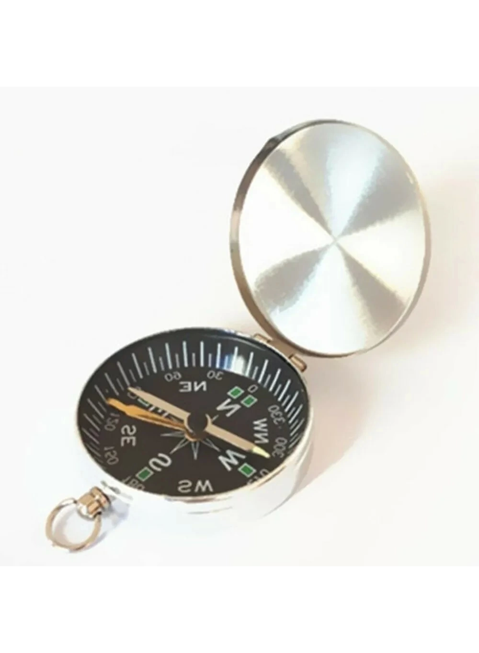 -Mini taşınabilir kapaklı cep saati model alüminyum iğne kılıtlı pusula G45-1 (