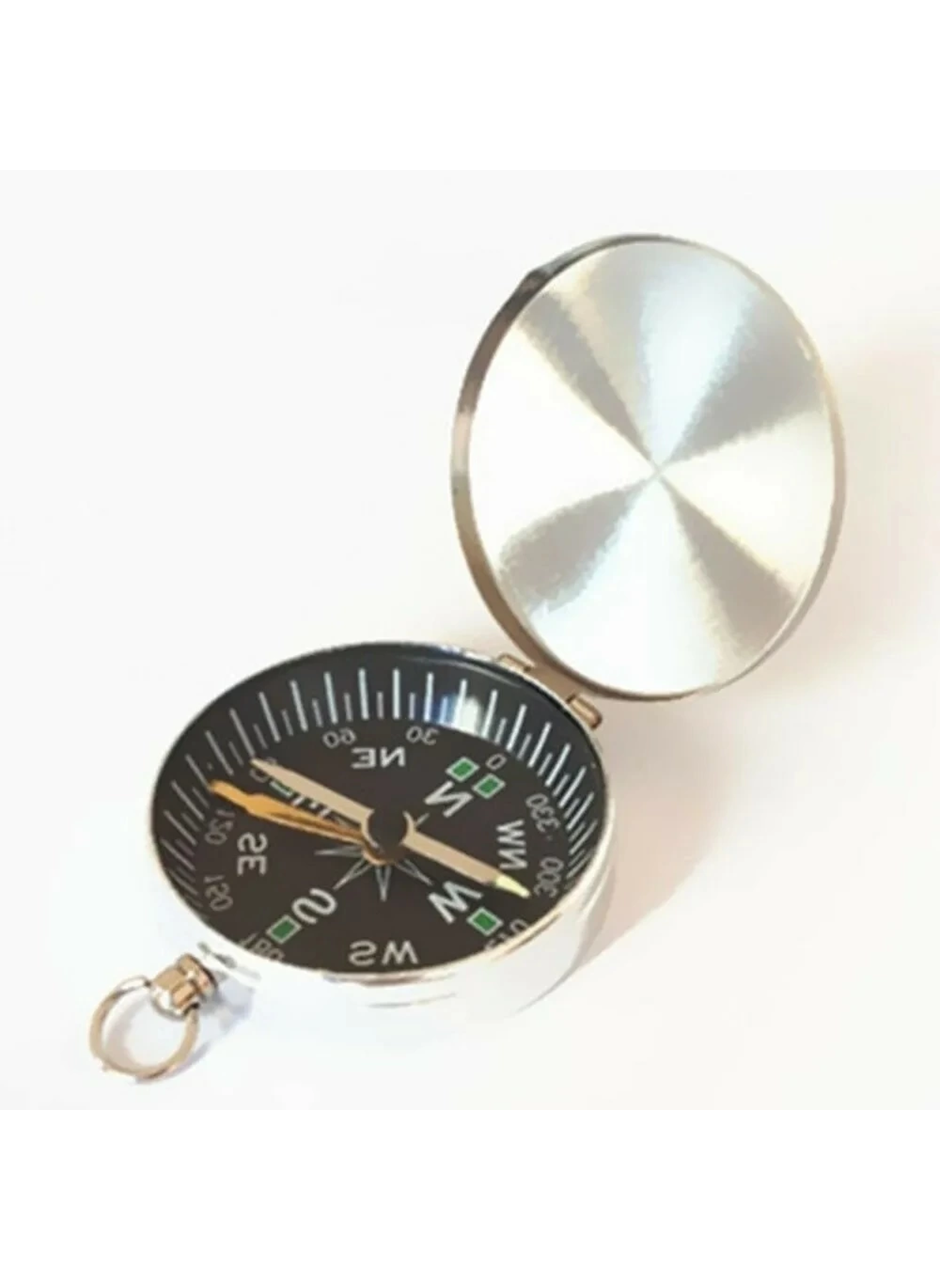 -Mini taşınabilir kapaklı cep saati model alüminyum iğne kılıtlı pusula G45-1 (
