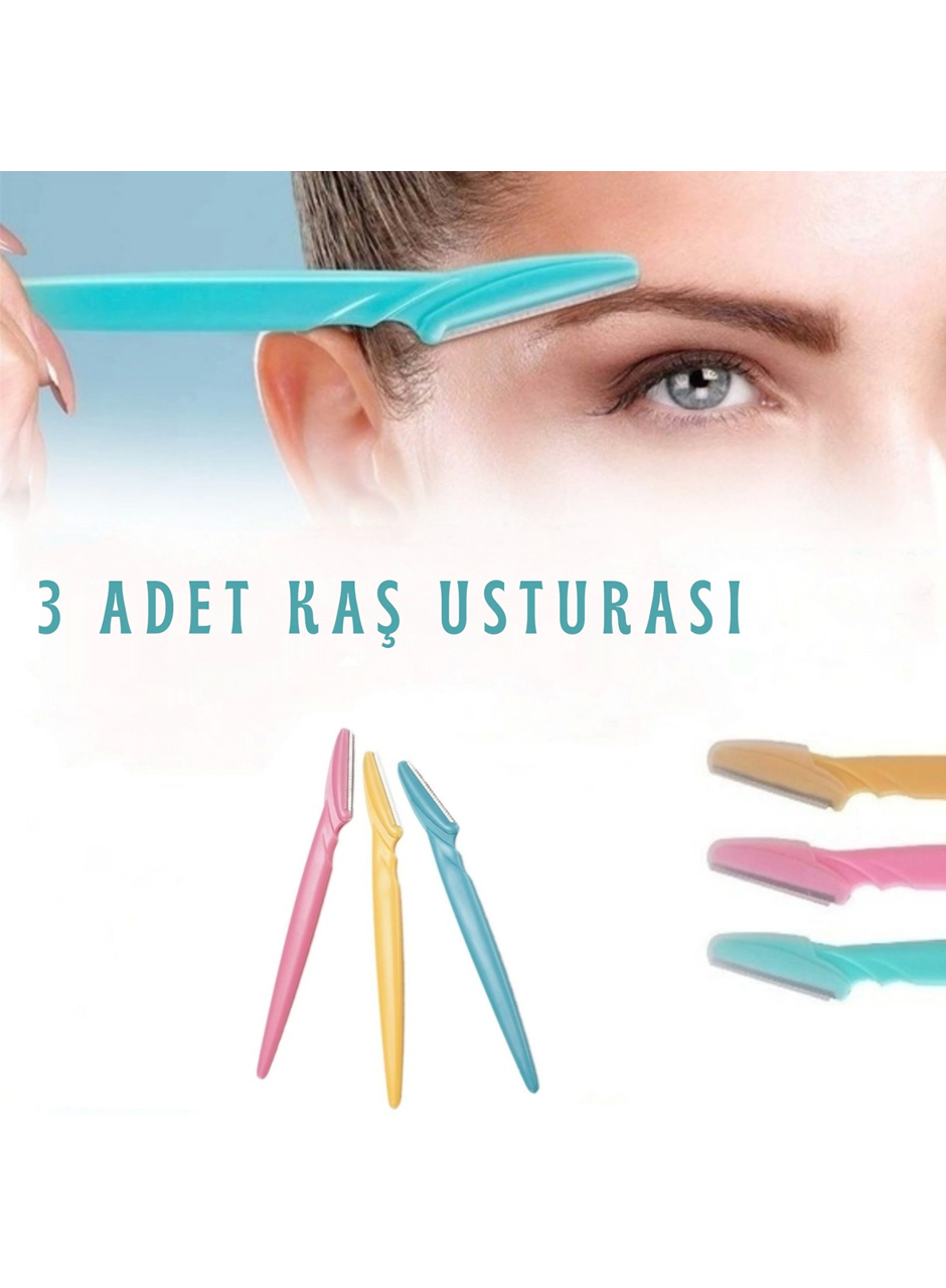 Tinkle Kaş Usturası 3'lü Set - Mükemmel Kaşlar İçin Hassas ve Etkili Aracınız (