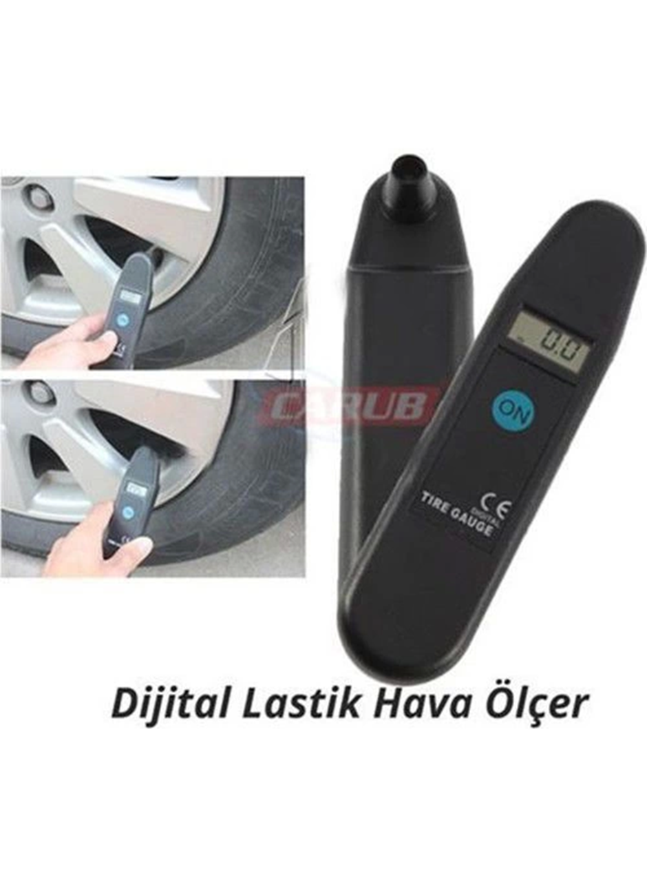 Carub Dijital Araba Lastik Hava Basınç Göstergeli Ölçer Alet (