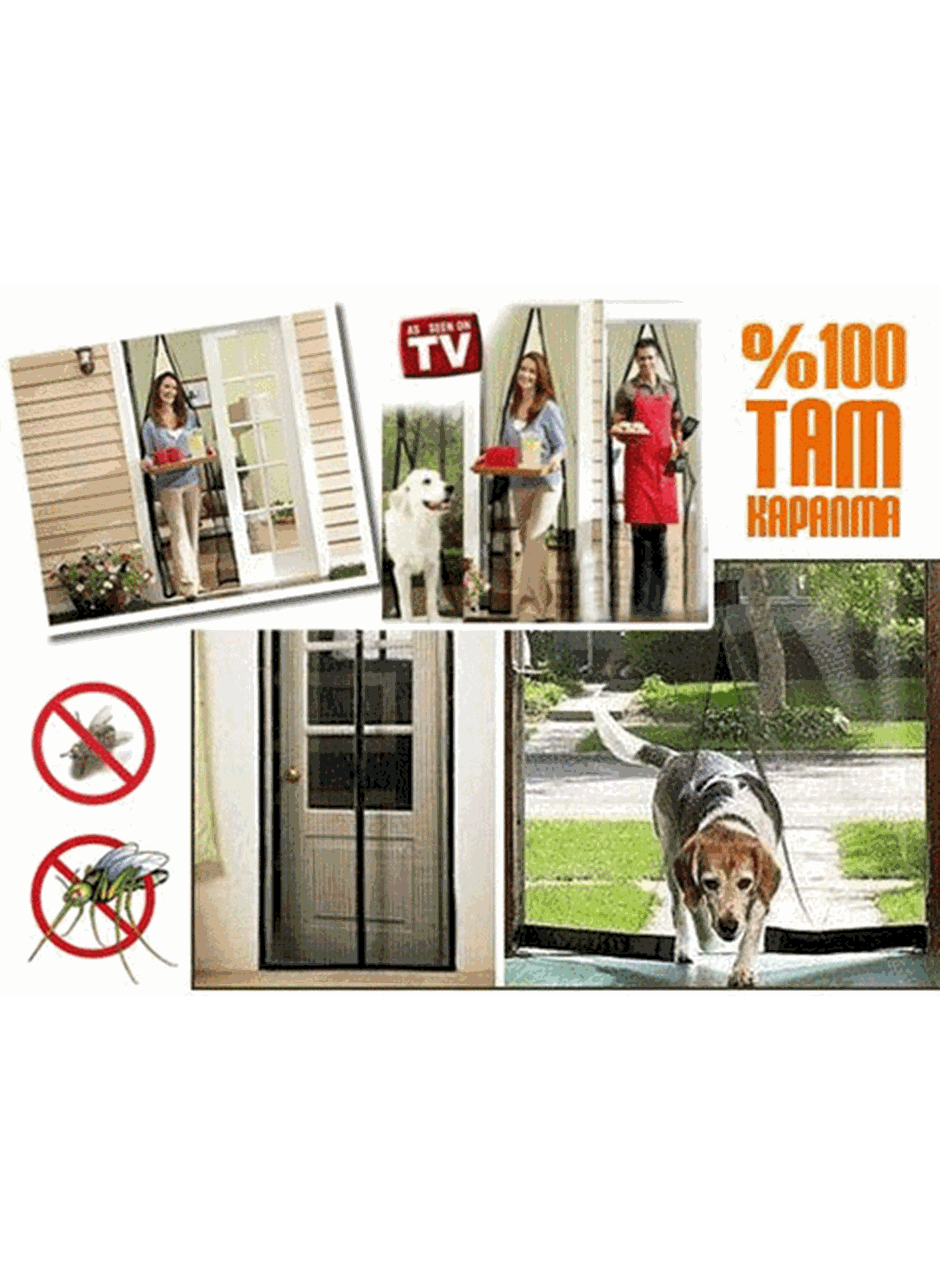 Mıknatıslı Kapı Sineklik Tülü-krem ( 105 X 205 ) (