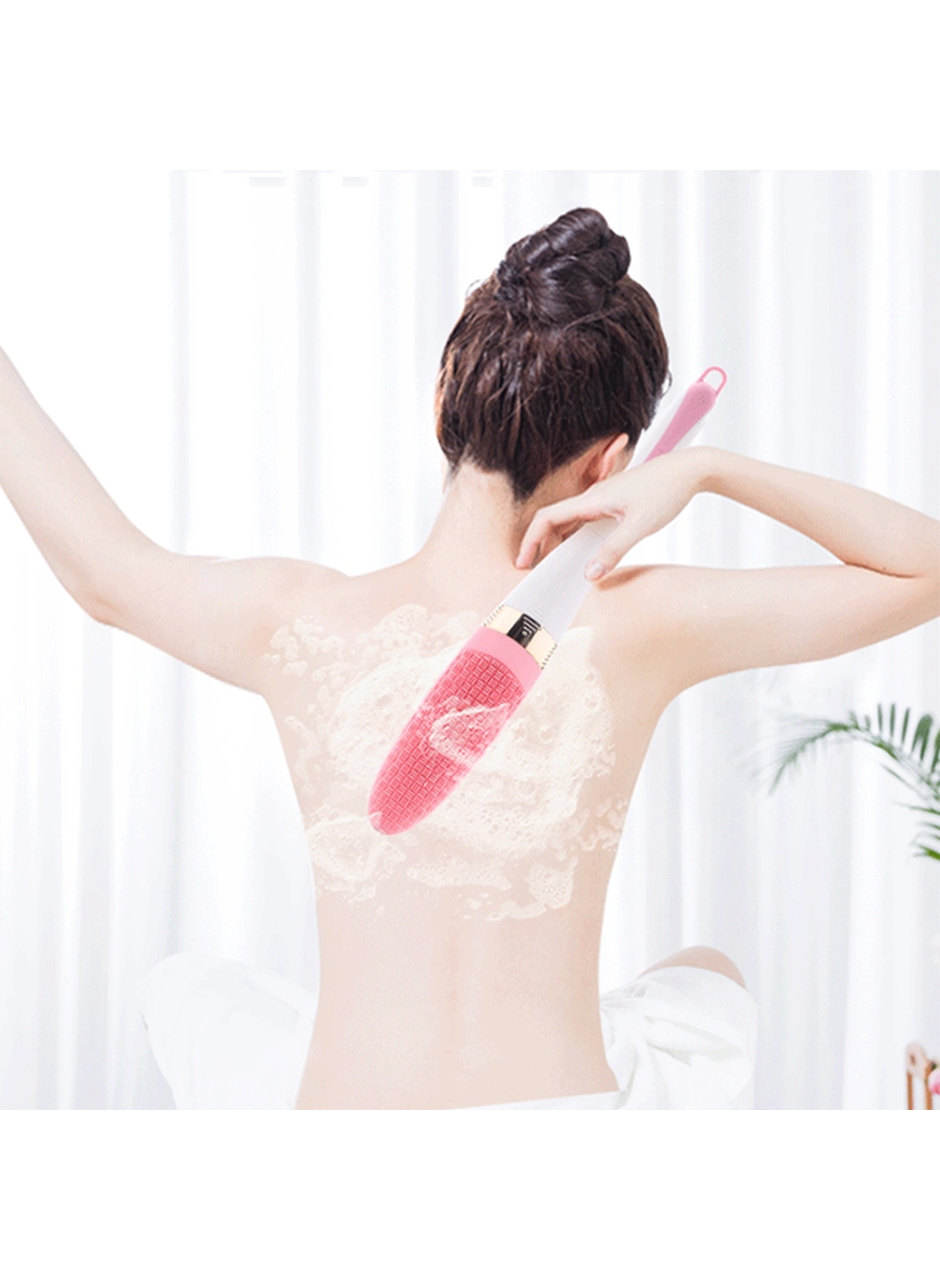 360° Dönebilen Pilli Titreşimli Kauçuk Duş Masaj Fırçası Rahatlatıcı (