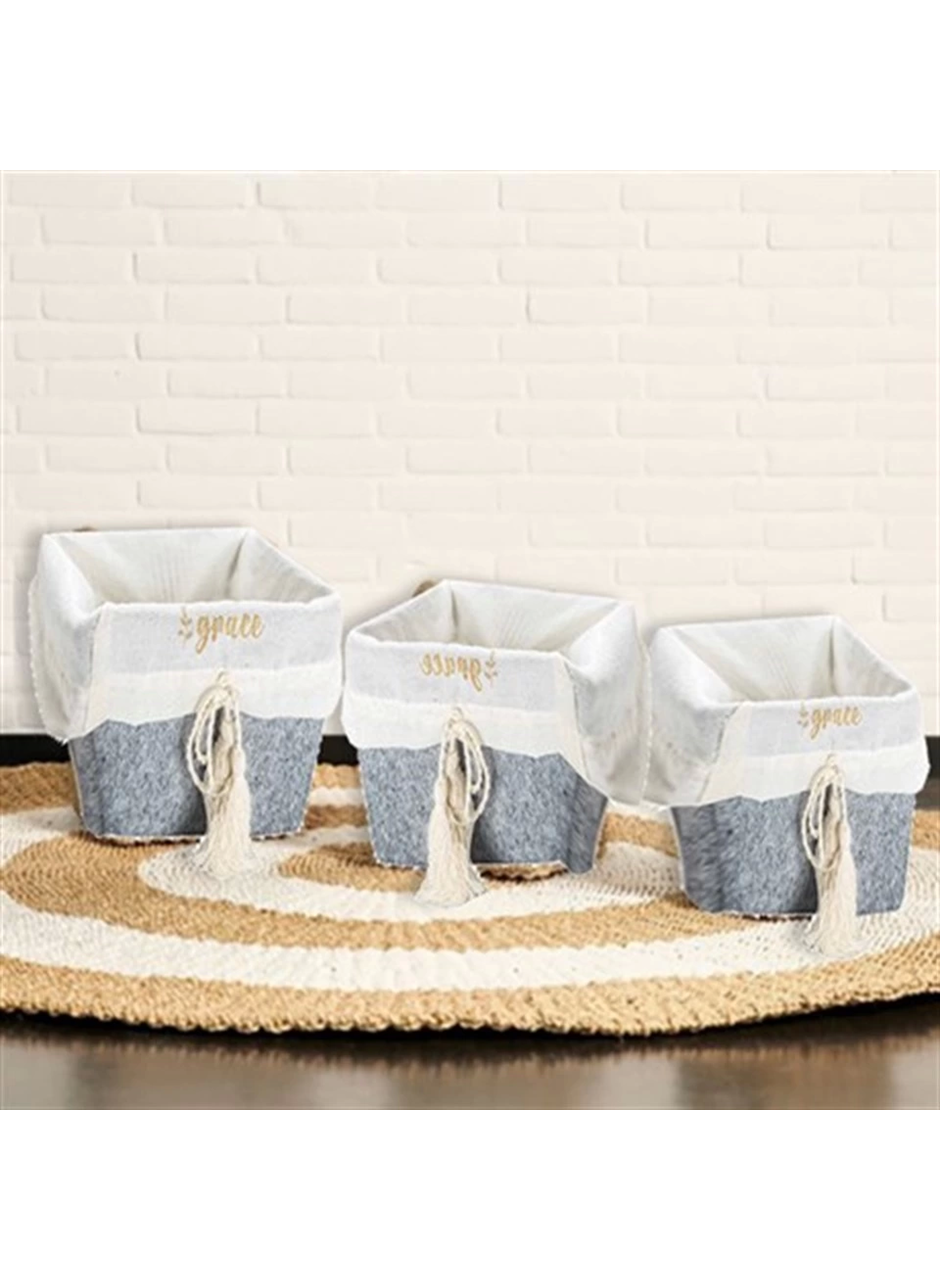 Çok Amaçlı Saklama Organizer Kutu Kare Keçe Sepet (maxi) - 03426 (