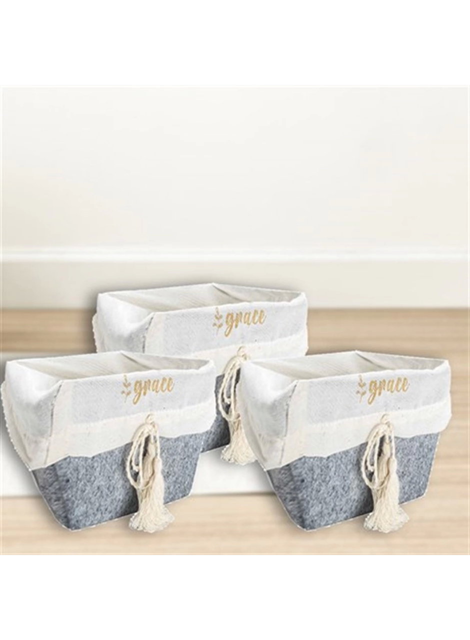 Çok Amaçlı Saklama Organizer Kutu Kare Keçe Sepet (mini) - 03433 (