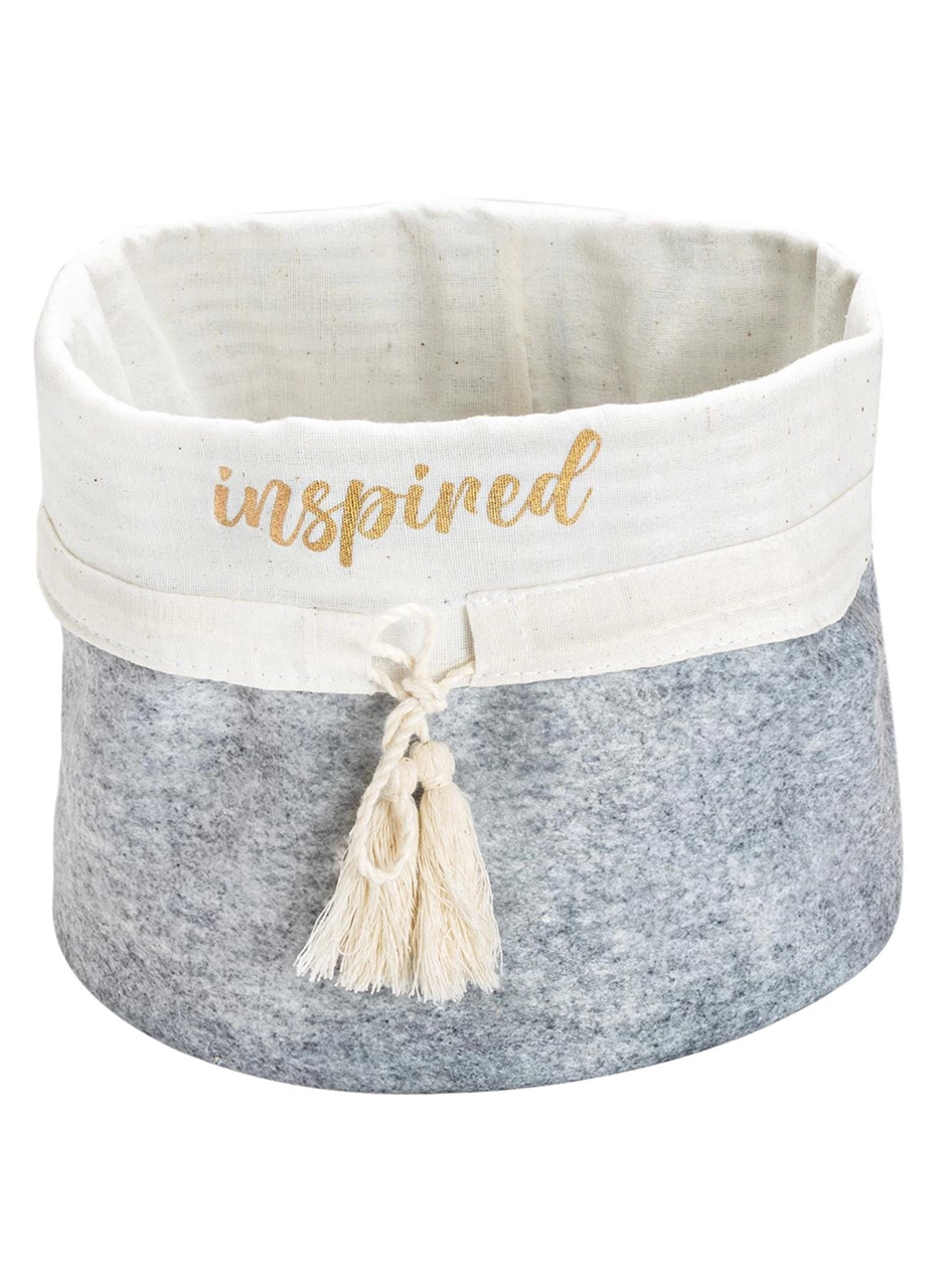 Yuvarlak Katlanabilir Çok Amaçlı Saklama Organizer Kutu Keçe Sepet (3 Boy) (