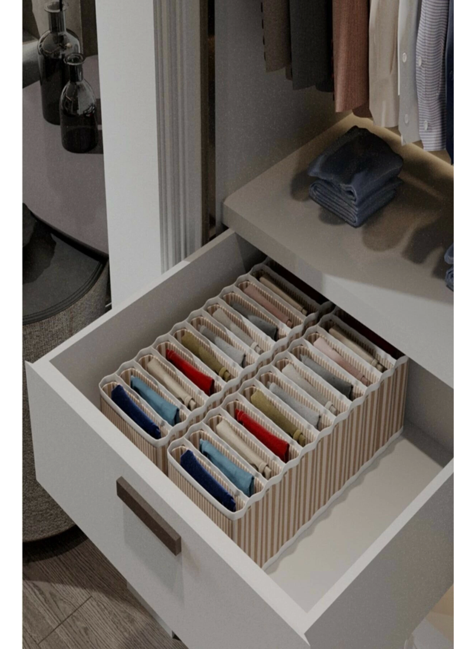 11 Bölmeli Dolap ve Çekmece Içi Düzenleyici Akordiyon Organizer M-00500 (1 Adet) (