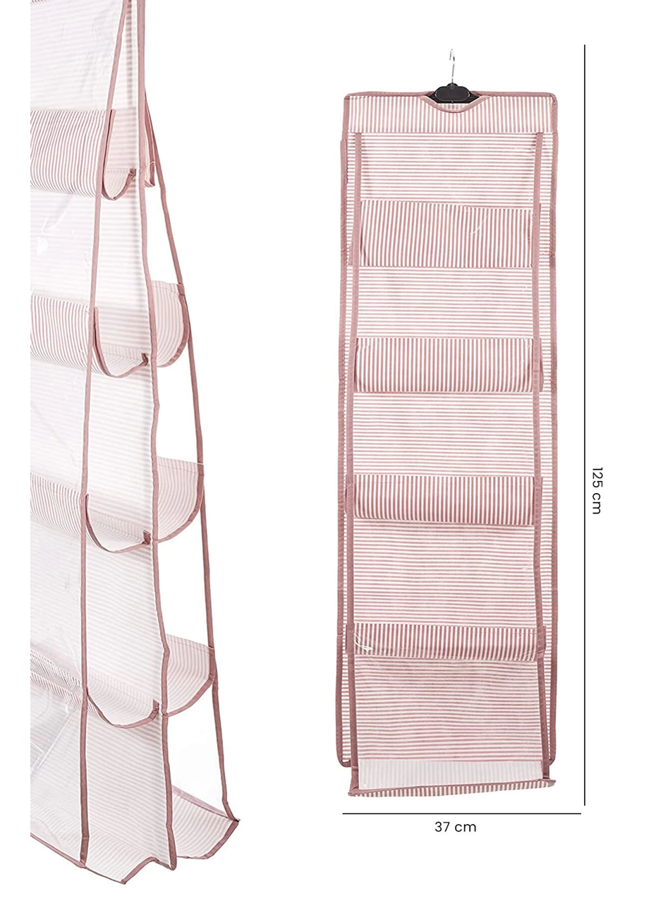 10 Gözlü Çanta Askılığı Dolap İçi Düzenleyici Organizer Askılı Çantalık (