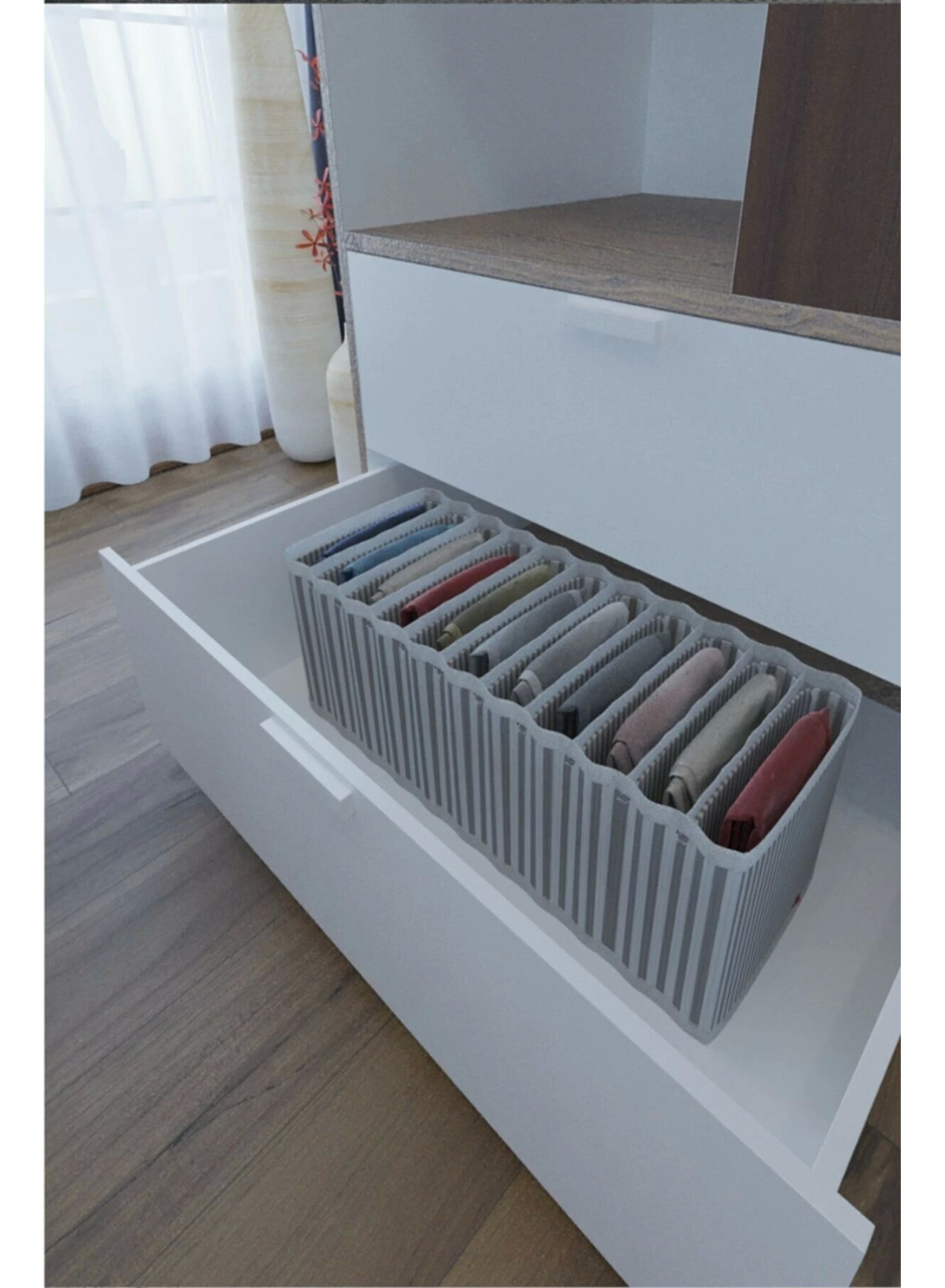 11 Bölmeli Dolap ve Çekmece Içi Düzenleyici Akordiyon Organizer M-00500 (1 Adet) (