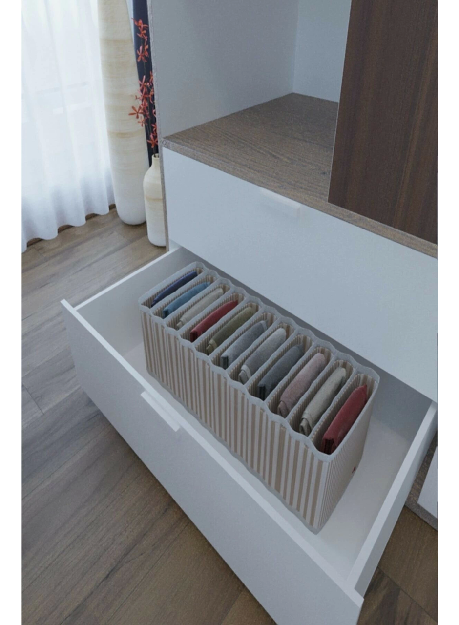11 Bölmeli Dolap ve Çekmece Içi Düzenleyici Akordiyon Organizer M-00500 (1 Adet) (