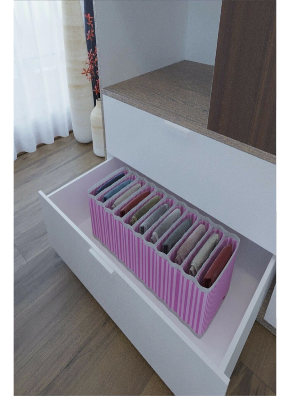 11 Bölmeli Dolap ve Çekmece Içi Düzenleyici Akordiyon Organizer M-00500 (3 Adet) 00517 (