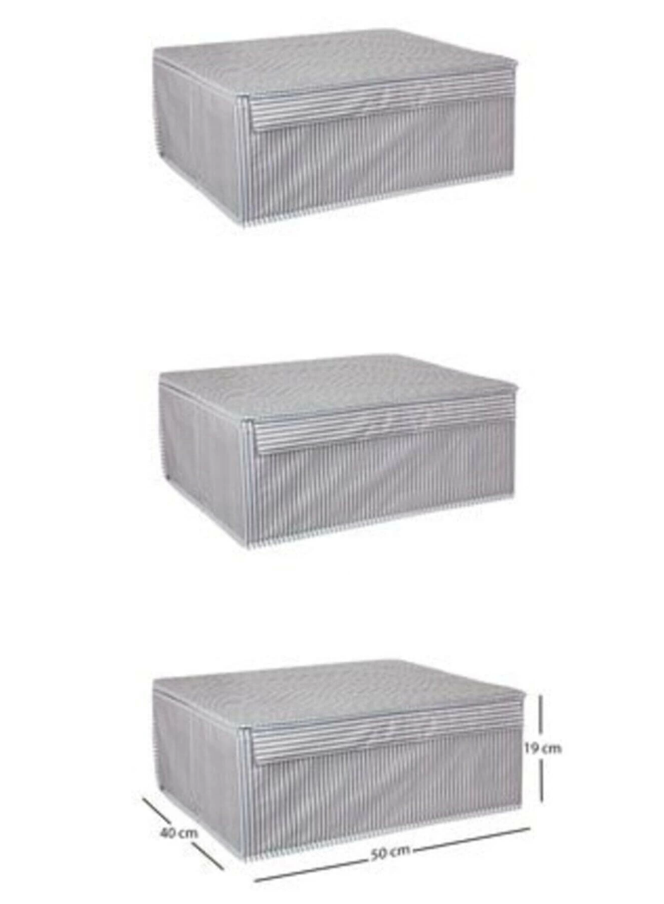 Baza Altı Boy Çok Amaçlı Düzenleyici Kutu Organizer Cırt Cırtlı Hurç 19cm X 40cm X 50cm (10 Adet) (