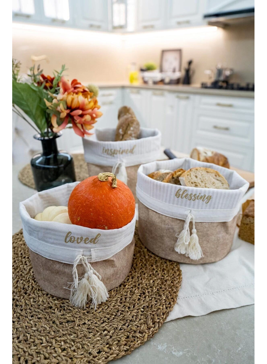 Yuvarlak Katlanabilir Çok Amaçlı Saklama Organizer Kutu Keçe Sepet (maxi) - 03396 (