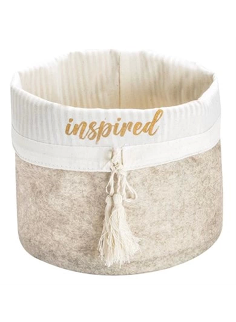 Yuvarlak Katlanabilir Çok Amaçlı Saklama Organizer Kutu Keçe Sepet (maxi) - 03396 (