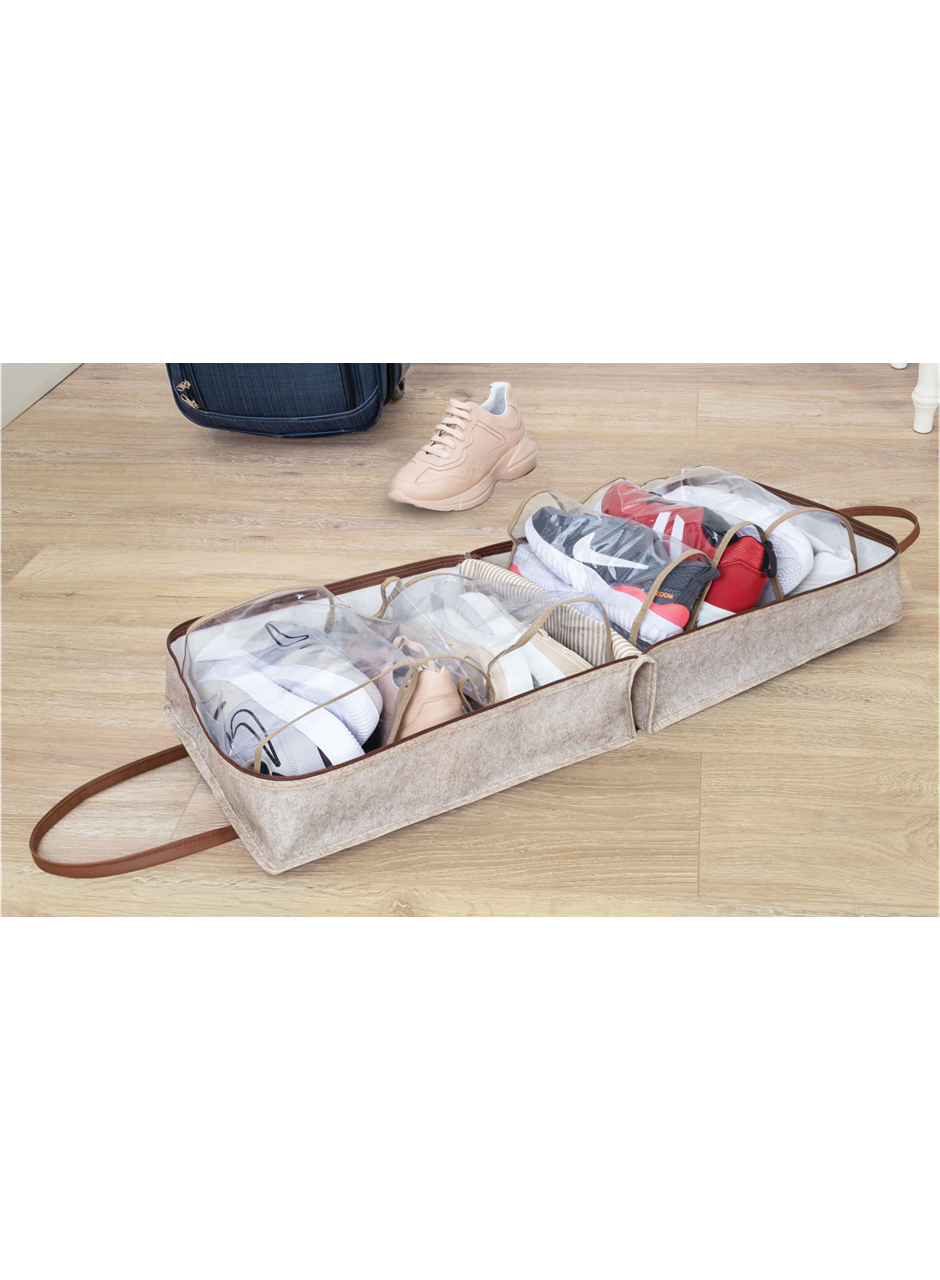 Deri Kulplu Ayakkabı Seyahat Çantası 04263 (