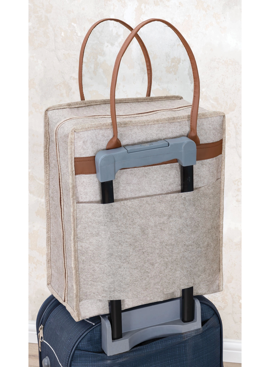 Deri Kulplu Ayakkabı Seyahat Çantası 04263 (