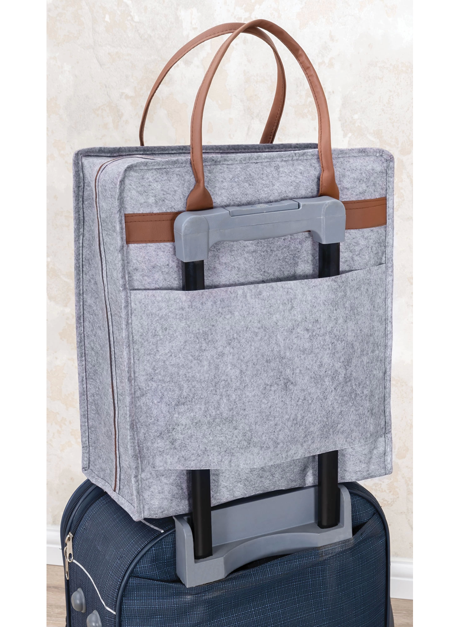 Deri Kulplu Ayakkabı Seyahat Çantası 04263 (