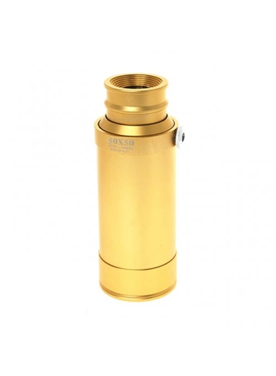 50x50 Panda Metal Gövde Tek Gözle Büyük Mercek Korsan Dürbün Gold (