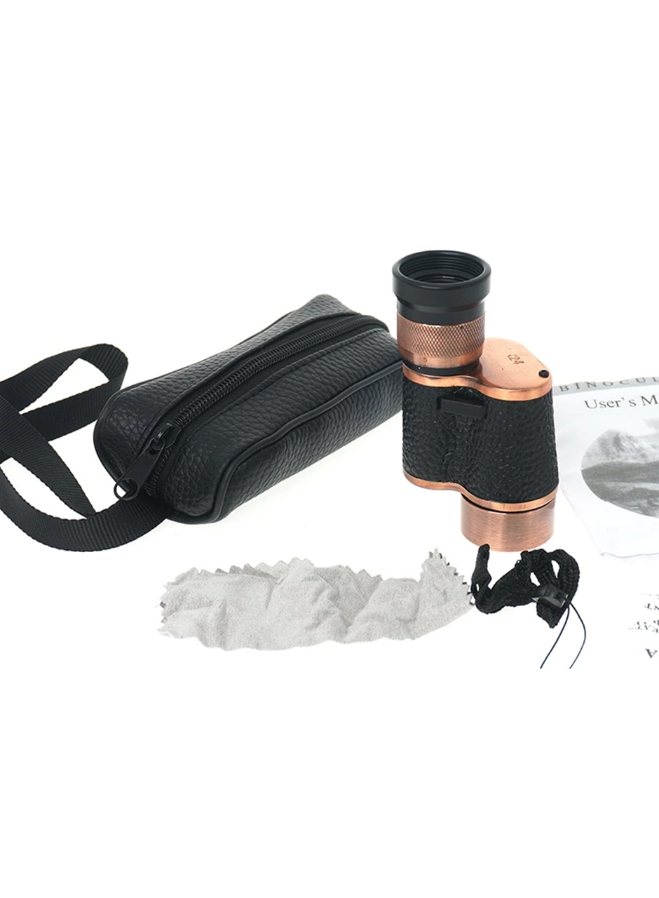 6x24 Baıgısh, Askeri Tarzi Pirinç Ve Deri Kaplamalı, Deri çantalı Monocular Dürbün Princ (