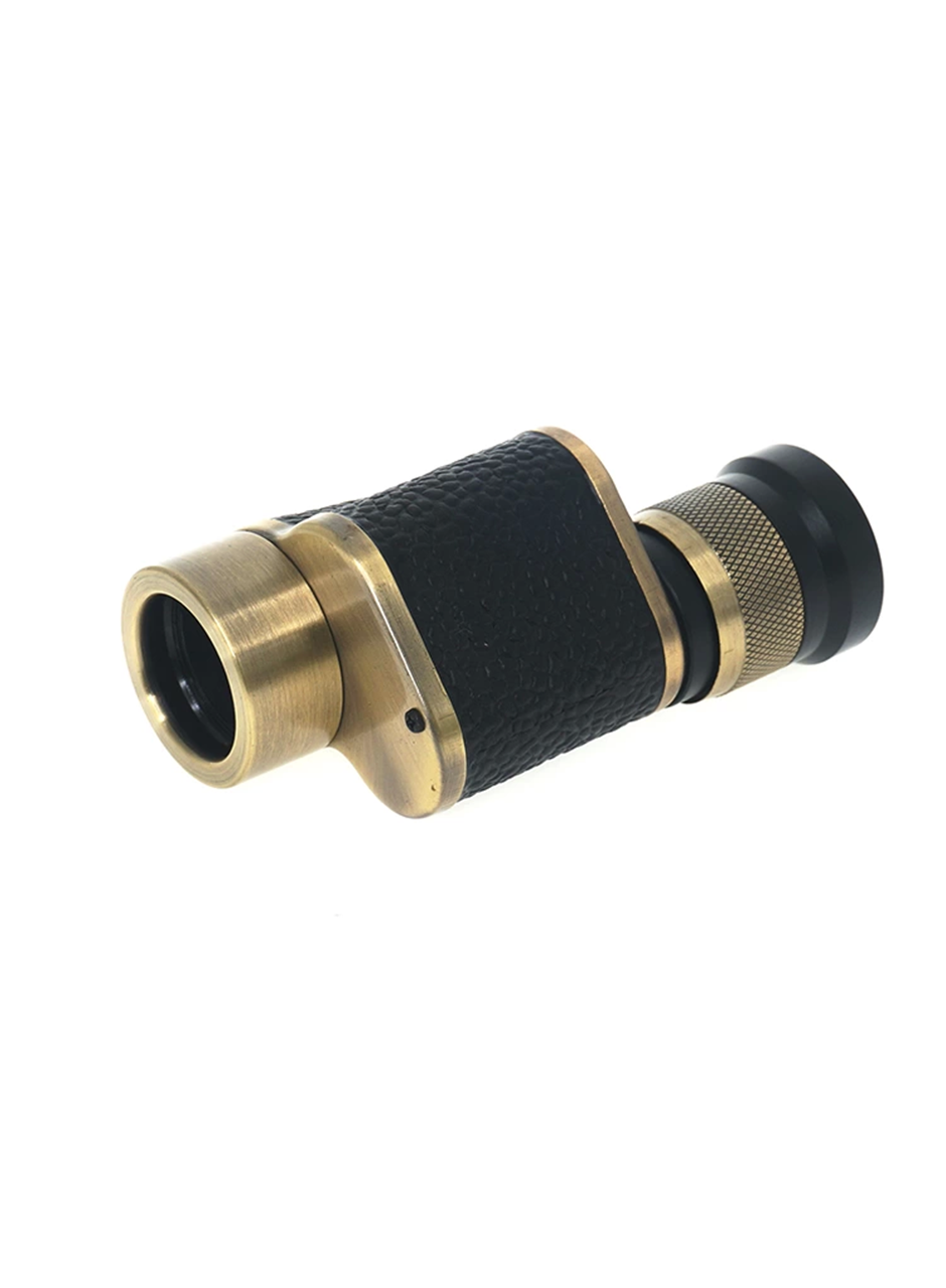 6x24 Baıgısh, Askeri Tarzi Pirinç Ve Deri Kaplamalı, Deri çantalı Monocular Dürbün Sarı (