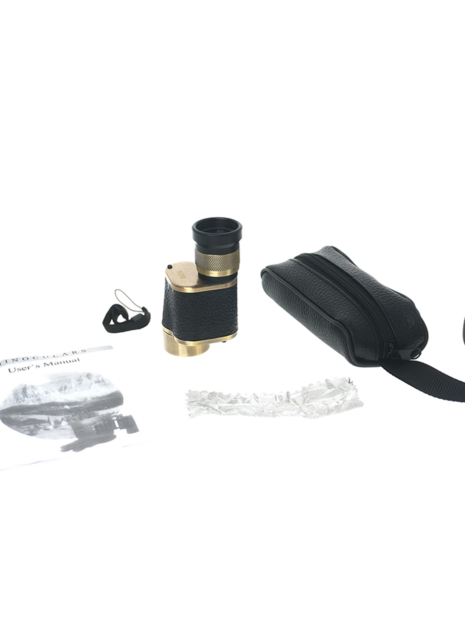 6x24 Baıgısh, Askeri Tarzi Pirinç Ve Deri Kaplamalı, Deri çantalı Monocular Dürbün Sarı (