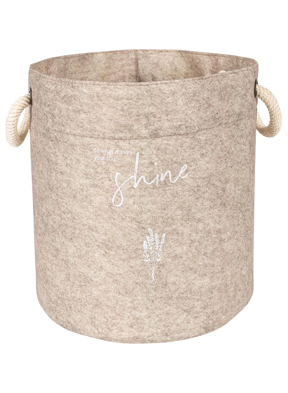 Kulplu Yuvarlak Düzenleyici Çok Amaçlı Kolay Taşınabilen Organizer Keçe Sepet (maxi) 03655 (