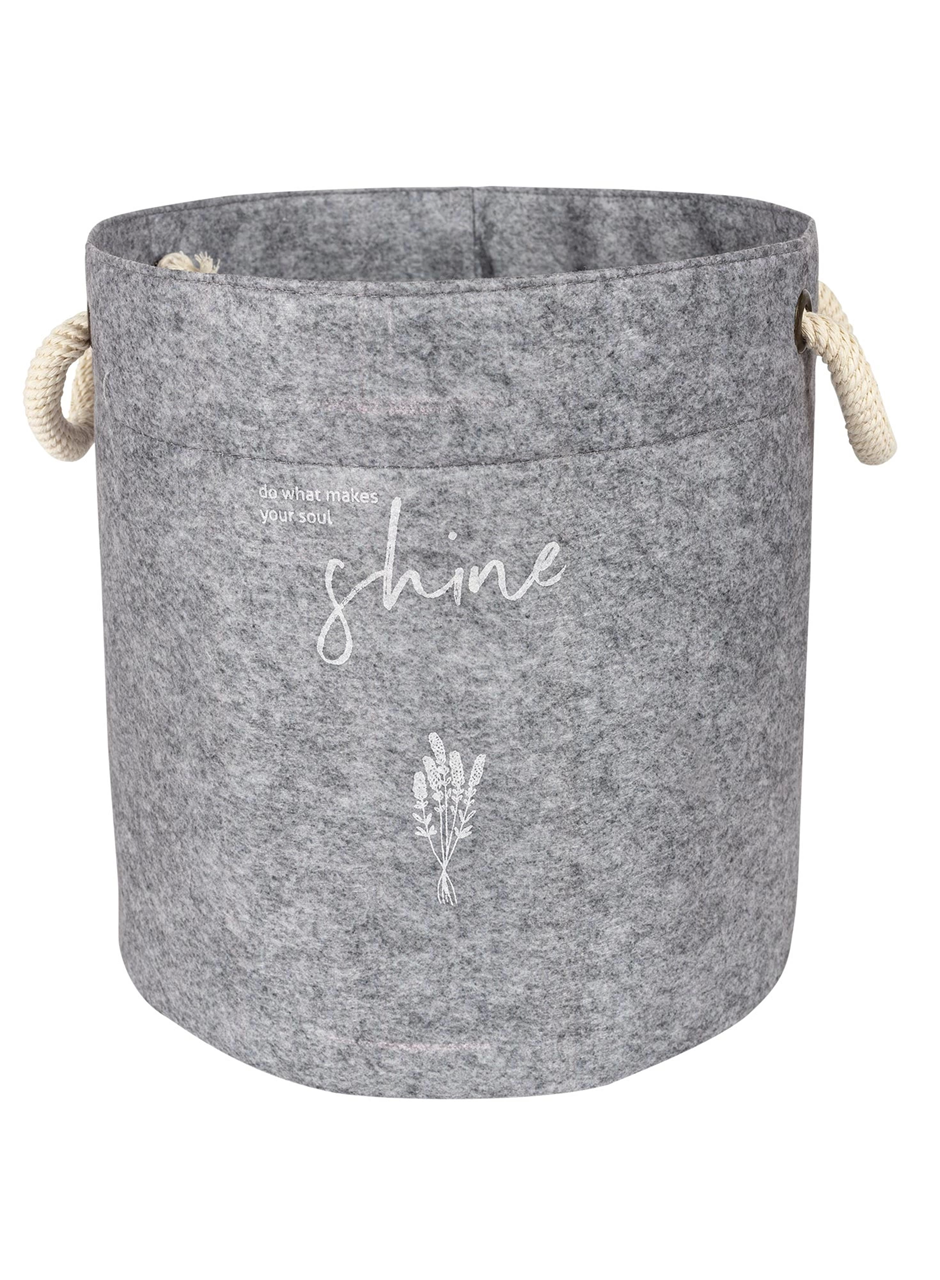 Kulplu Yuvarlak Düzenleyici Çok Amaçlı Kolay Taşınabilen Organizer Keçe Sepet (maxi) 03655 (