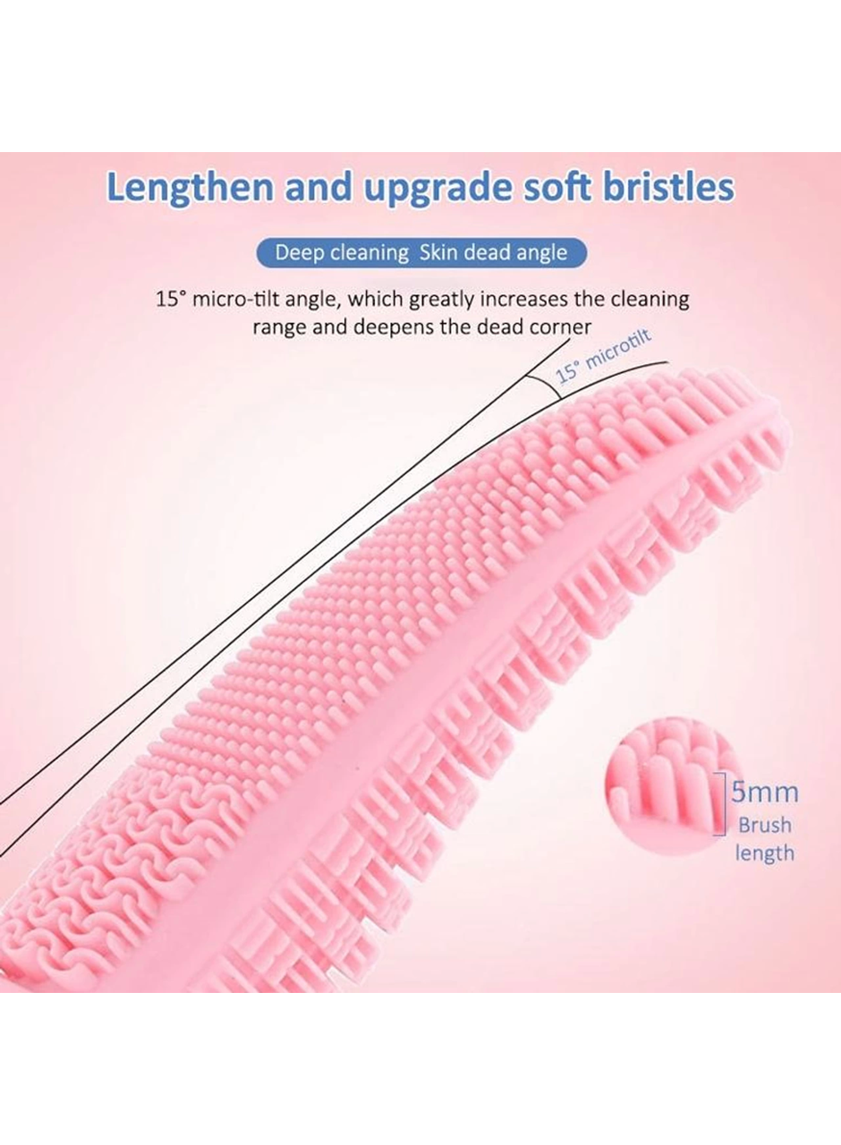 Derin Gözenek Temizliği İçin İnce Kaba Silikon Uçlu Elektrikli Yüz Temizleme Fırçası (
