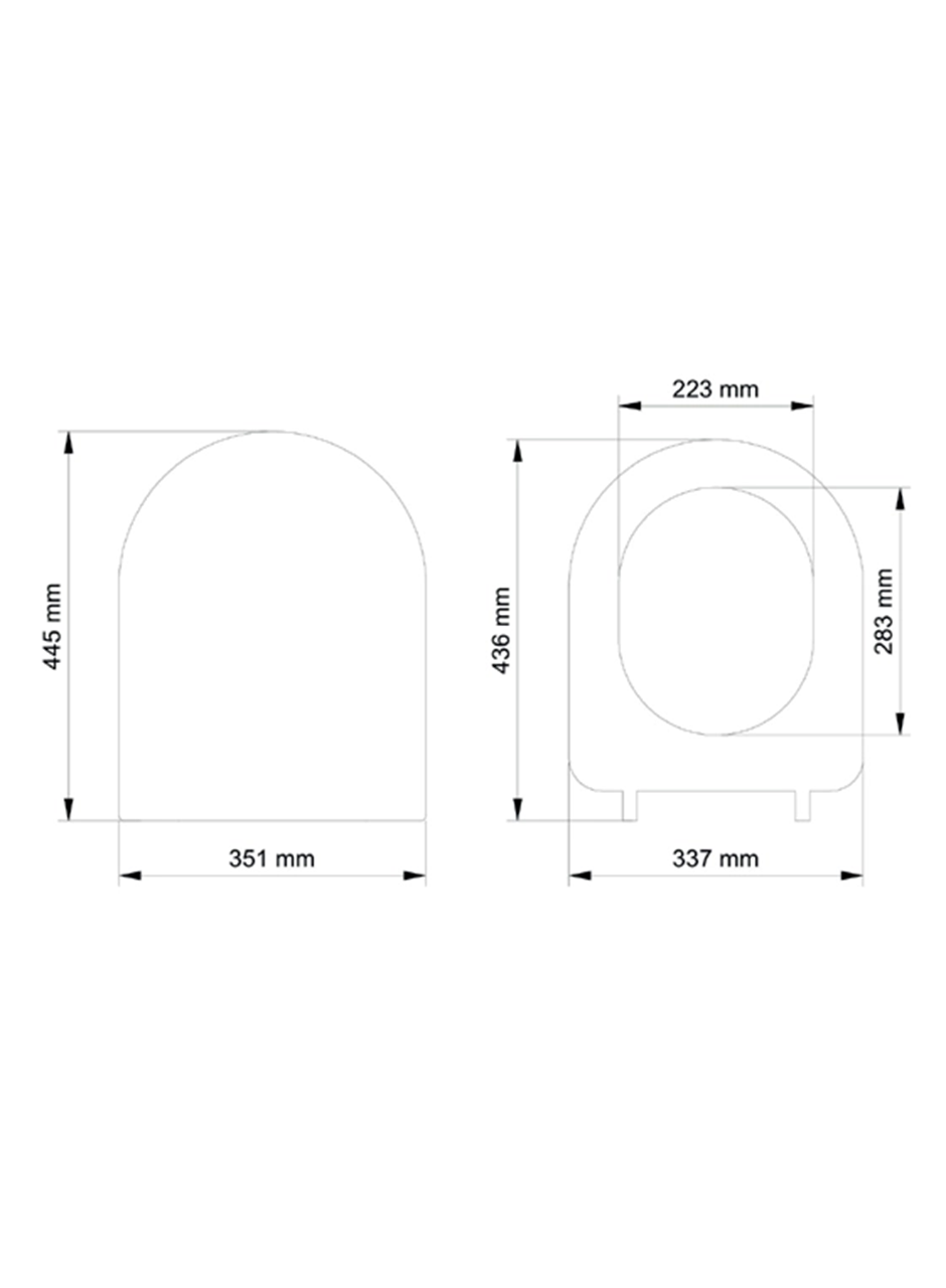 Gala Slim Model Yavaş Kapanan Amortisörlü Klozet Kapağı Ultra İnce Tasarım (