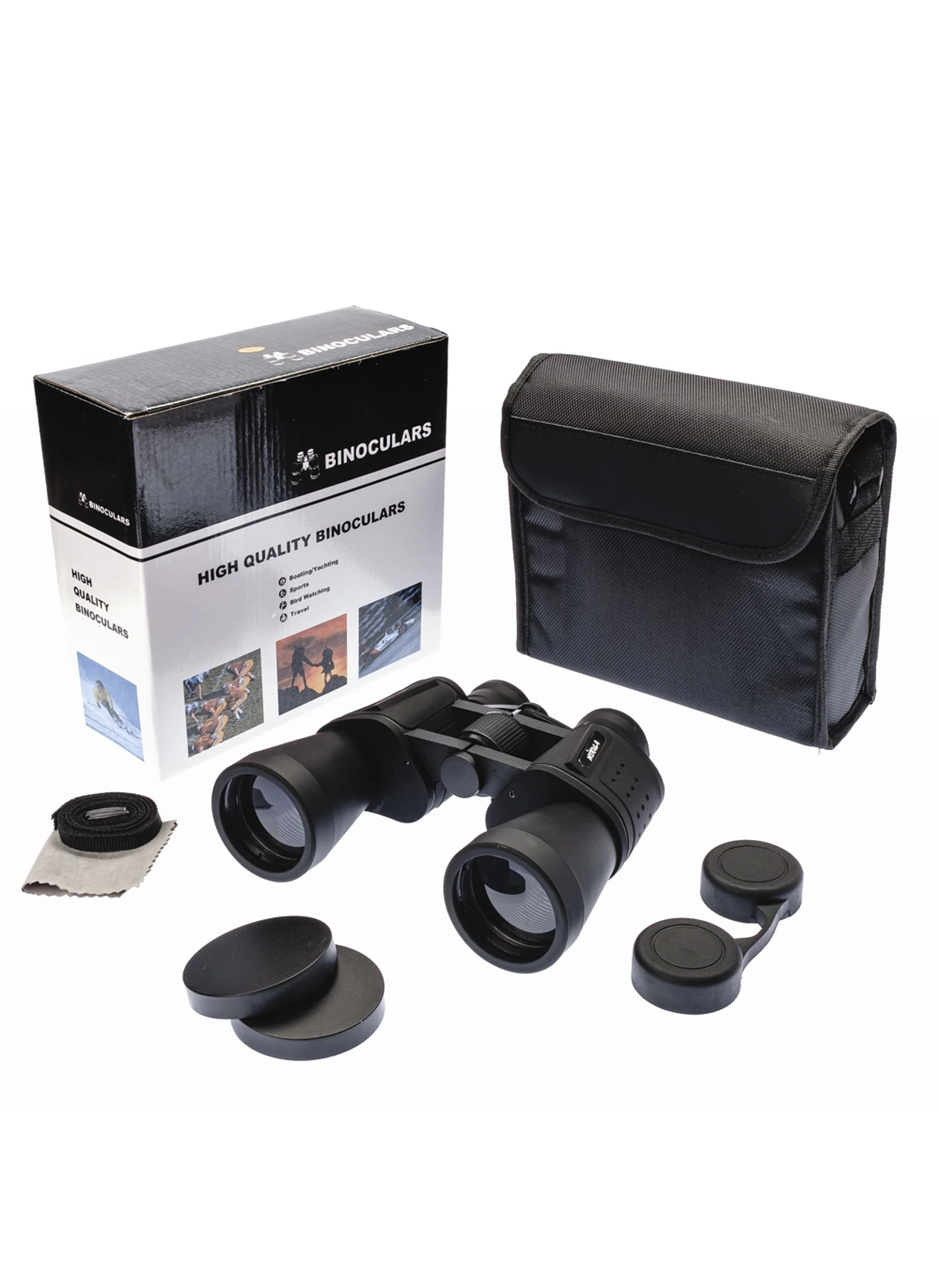 10×50 – Geniş ön Mercekli Profesyonel El Dürbünü – 1000m/56m – Siyah (